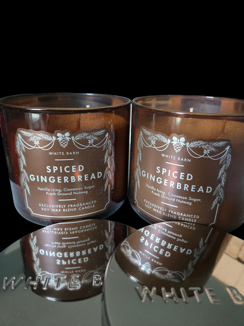 2pc White Barn Spiced Gingerbread 3-Wick Candles - NEW!!